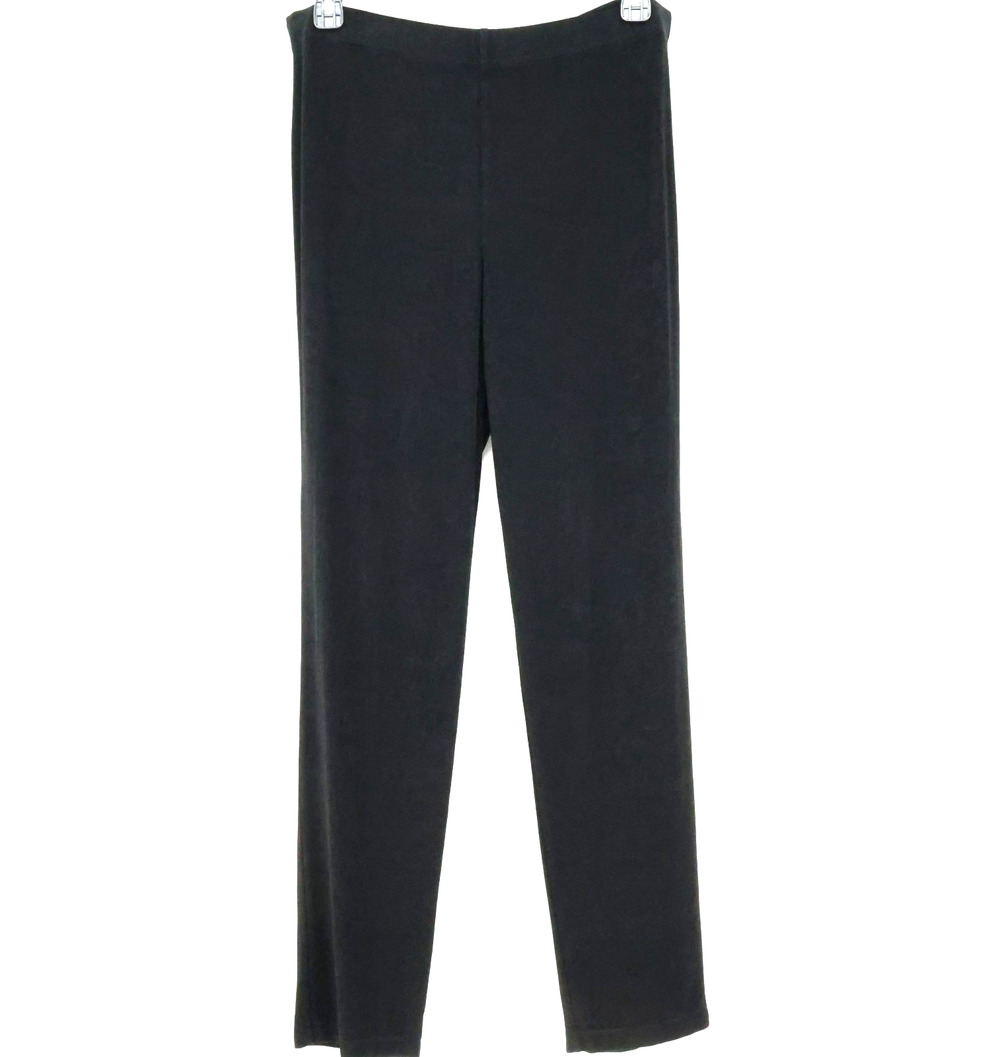 Chicos Travelers Pants 2T Womens LT Large Tall Black Slinky Stretch Knit FLAW